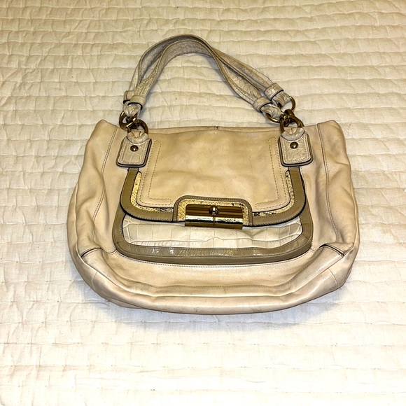 Coach Handbags - Cream Coach Kristen Purse - Authentic